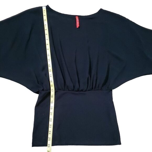 Ruby Ribbon Womens Sheer Banded Black Blouse Size XS - Picture 9 of 12
